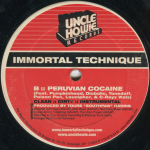 Peruvian Cocaine - Immortal Technique (Ft. C-Rayz Walz, Diabolic, LouCipher, Poison Pen, Pumpkinhead & Tonedeff)