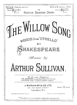 The Willow Song - Arthur Sullivan