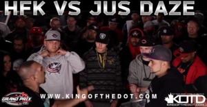 Jus Daze vs HFK - King of the Dot (Ft. HFK & Jus Daze)