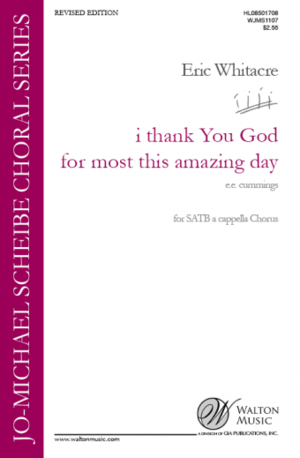 I thank You God for most this amazing day - Eric Whitacre