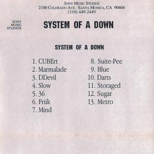 Sugar (1997 Demo) - System Of A Down