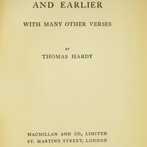 After the War - Thomas Hardy