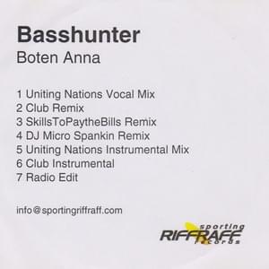 Boten Anna (Club Instrumental) - Basshunter