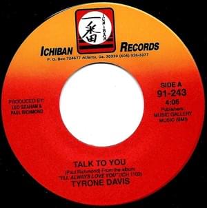 Talk To You - Tyrone Davis