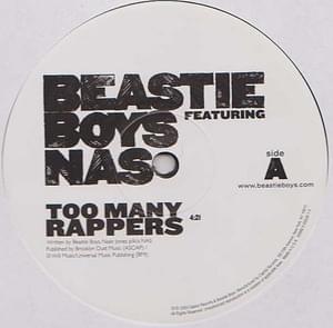 Too Many Rappers - Beastie Boys (Ft. Nas)