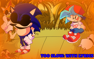 Too Slow with LYRICS | Friday Night Funkin’ VS. Sonic.EXE | Lyrical Cover - Zaxaura