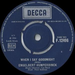 When I Say Goodnight - Engelbert Humperdinck