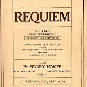 Sing Me a Song of a Lad That Is Gone - Sidney Homer