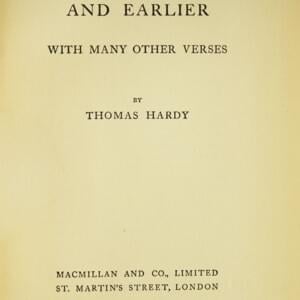 And there was a great calm - Thomas Hardy