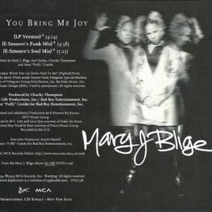 You Bring Me Joy (E-Smoove’s Joyous Mix) - Mary J. Blige