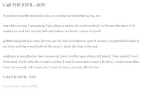 I AM THE DEVIL - RUN (Tumblr Post) - XXXTENTACION