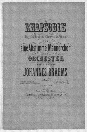 Alto Rhapsody, Op. 53 - Johannes Brahms