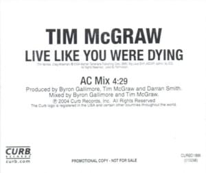 Live Like You Were Dying (AC mix) - Tim McGraw