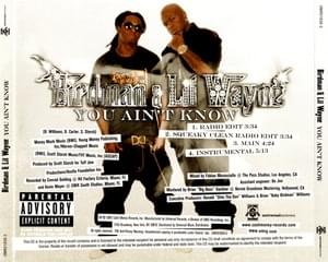 You Ain’t Know - Birdman & Lil Wayne