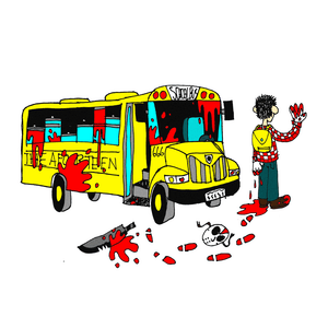 Red School Bus - Afourteen