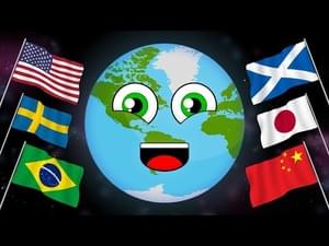 All the Countries of the World with Flags | Countries Of The World Song - Kids Learning Tube