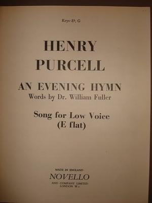 An Evening Hymn - Henry Purcell