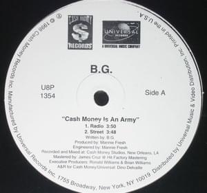 Cash Money Is An Army - B.G.