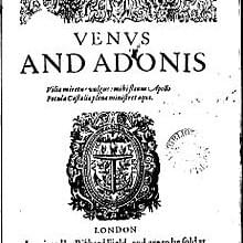 Venus and Adonis - William Shakespeare