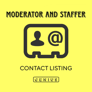 Moderator and Staffer Contact Listing - Lyrxo