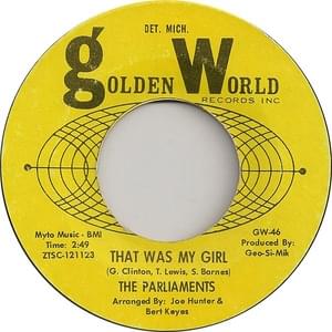 That Was My Girl - The Parliaments