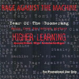 Year of tha Boomerang - Rage Against the Machine