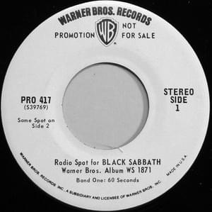 Radio Spot For “Black Sabbath” - Black Sabbath