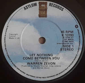 Let Nothing Come Between You - Warren Zevon