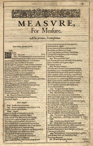 Measure for Measure (Characters of the Play) - William Shakespeare