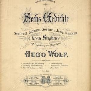 Beherzigung - Hugo Wolf