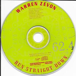 Run Straight Down - Warren Zevon