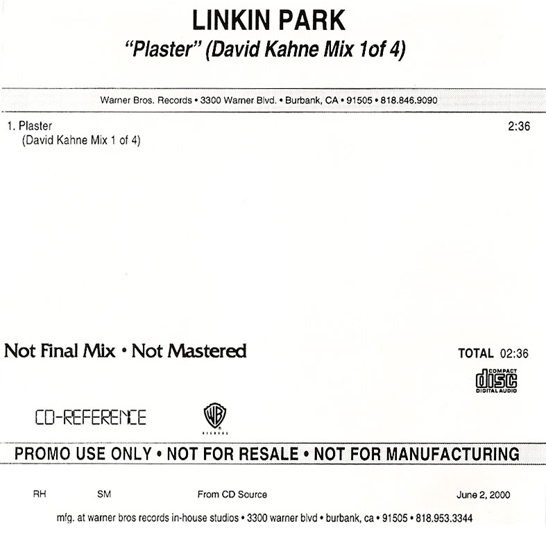 Plaster (David Kahne Mix 1 of 4) - Linkin Park