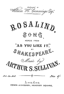 Rosalind - Arthur Sullivan