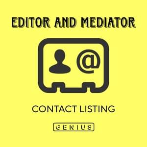 Editor / Mediator Contact Listing - Lyrxo