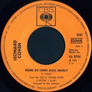 Seems So Long Ago, Nancy - Leonard Cohen