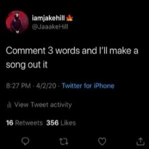 3 Words Freestyle - ​iamjakehill (Ft. Twitter Users)