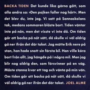 Backa tiden - Joel Alme