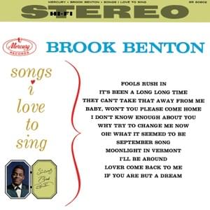 Fools Rush In (Where Angels Fear to Tread) - Brook Benton