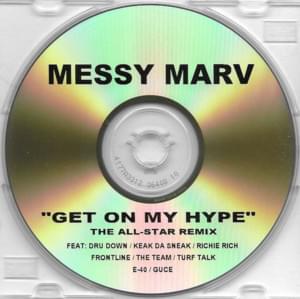 Get On My Hype (The All-Star Remix) - Messy Marv (Ft. Dru Down, E-40, The Frontline, Guce, Keak da Sneak, Richie Rich, The Team (Rap) & Turf Talk)