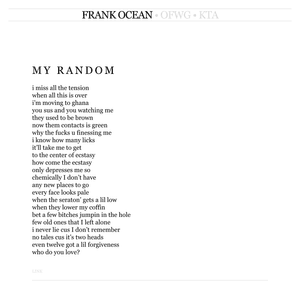 My Random - Frank Ocean