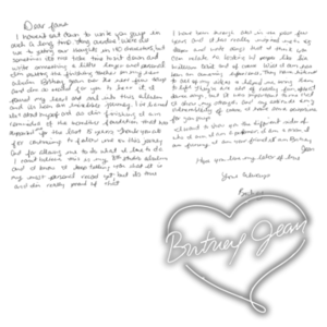 Letter to Fans (Blog Post) - Britney Spears