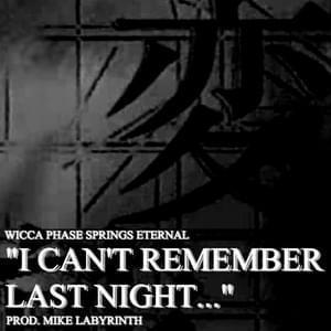 I CAN’T REMEMBER LAST NIGHT... - Wicca Phase Springs Eternal