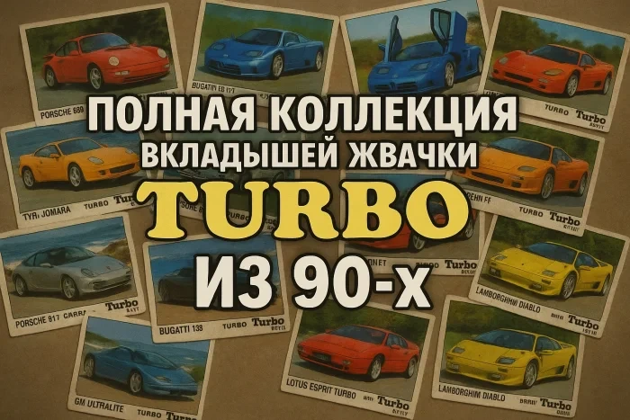 Вся коллекция вкладышей жвачки TURBO из 90 х